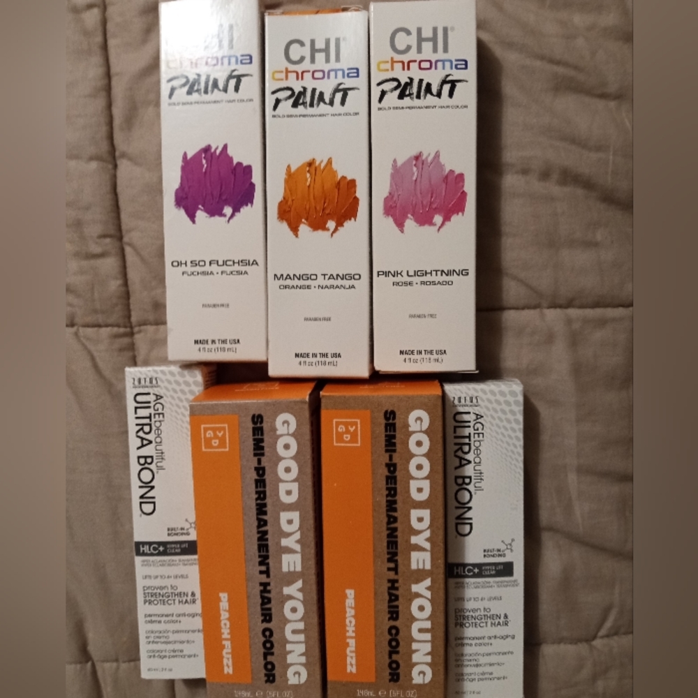 Hair dye lot. Chi, Good dye young and ultrabond
